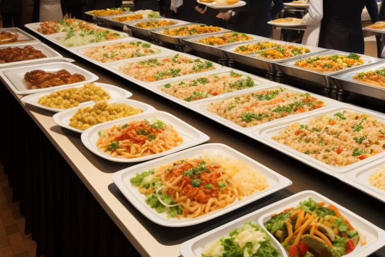 金融單位大型團餐配送預訂現場