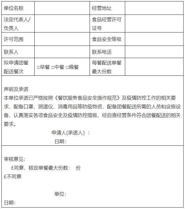 關于疫情防控期間對臨時團餐配送實施備案管理的通知